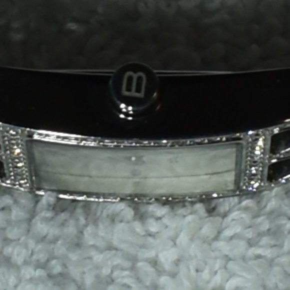 925 SS Breil Quartz Cuff Watch Swarovski Crystals - Picture 12 of 16